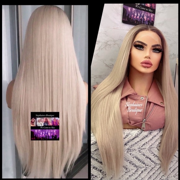 Human Hair Blended Lace Front Wig main image 8